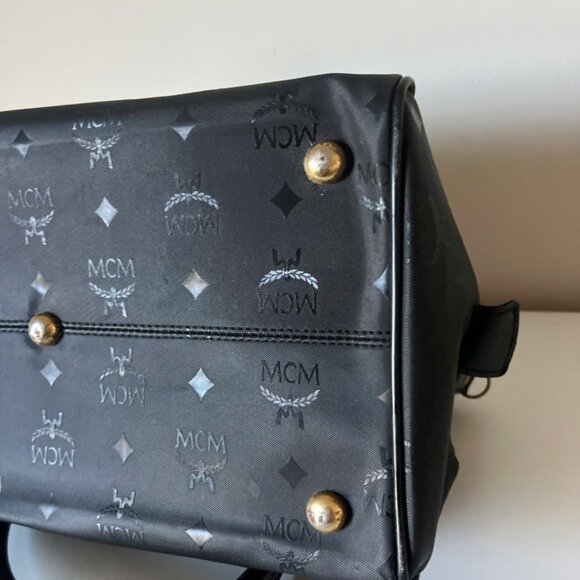 MCM Visetos Black Monogram Speedy Bag - Picture 8 of 14